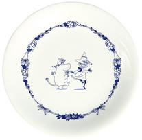 WORLD CREATE Medium Plate Moomin Snufkin x (,INC.) & Size Approx. 17.2 H1.5cm white