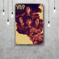 Greta van fleet Metaliniai ženklai sienų dekoras Vintažiniai skardos ženklai Kapitono metalinis plakatas Dekoracija Barui, Pub'ui, Klubui Sienų dekoracija 20x30cm（7.8x11.8inch）