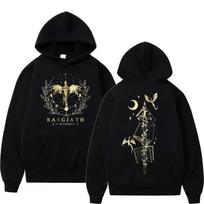 Basgiath karo koledžo ketvirto sparno džemperis, vyriškas, moteriškas, retro stiliaus megztinis, palaidi megztiniai, drabužiai su dideliu gobtuvu XL black