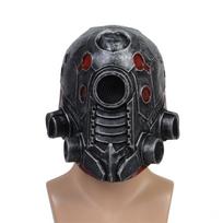 Punk Masque Helmet Halloween Cosplay Natural Latex Full Head Mask Steampunk Robot Masque Headgear Halloween Costume Props gray