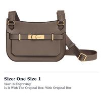 HERMES Jypsiere Swift Calfskin Crossbody Bags Mini Women's Elephant Gray H083982CCAA One Size 1 gray