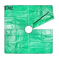 Heavy Duty Yard Cleanup Mat Landscape Tarp for Trimming, Garden Pruning with Hole & 4 Waterproof Maintenance Fabric Corner Buckles, Shrub Trimmings S žalia