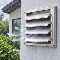 1pcs Gravity Moving Flap Dryer Vent Cover Stainless Steel Exterior Vent Grille  Home Exterior Wall 5in gray