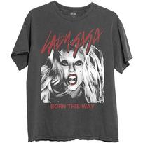 Unisex shirt Cotton Oversize Large Size Lady Gaga Born This Way Photo T Shirt M gray