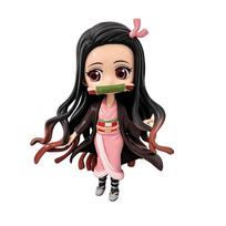 Kawaii Anime Demon Slayer Figure Nezuko Tanjirou Zenitsu Inosuke Kyoujurou GiyuuQposket PVC Model Toys children Gift black