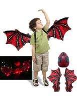Children'S Electric Dragon Wings, Halloween Flapping Dragon Wings, Dragon Wings With Led Lights, Children'S Dress Up Toys beige