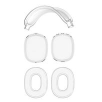 Ausinių dangtelis AirPods Max pilnai apsaugantis dėklas minkšto silikono dangtelis atsparus įbrėžimams ir prakaitui tikslūs išpjovimai ausies pagalvėlė galvos juosta U white