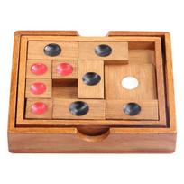 Brain Teaser Klotski Wooden Slide Escape Puzzle Sliding-Puzzle Huarong Road Chinese Huarong Sliding-Puzzle Fun Game Cube Gift