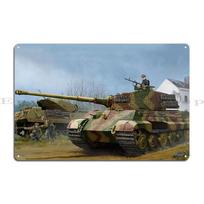 Tigro tankas Antrasis pasaulinis karas Typhoons and Tigers Ardenų kontrpuolimas Panzer Tiger Metalinis Kino Pritaikytas Sienų Dekoras Freska Skardinis Plakatas 20x30cm gray