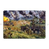 Tigro tankas Antrasis pasaulinis karas Typhoons and Tigers Ardenų kontrpuolimas Panzer Tiger Metalinis Kino Pritaikytas Sienų Dekoras Freska Skardinis Plakatas 40x30cm