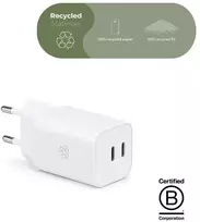 Upström ËSSENTIALS 65W dvigubas USB-C GaN įkroviklis