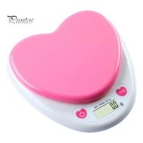 Kitchen Scale 3kg/0.1g Digital Easy to Use Nice-looking ABS Heart-shaped Electronic Cooking Baking for Home 3kg/0.1g
