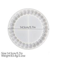 Round Bubble Coaster Silicone Molds For Diy Epoxy Jewelry Storage Tray, Plastic Tray Cement Cup Pad Injection Resin Mold L white
