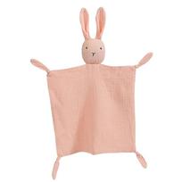 Muslin Newborn Fashion Sleep Toy Comforter Blanket Sleeping Dolls Baby Towel Bibs rožinė