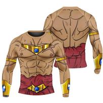 2026 Spring Autumn Dragon Ball Super Broly Cosplay Jersey 3D Print Retro Breathable Oversized Long Sleeve Sports T-Shirt Fashion 5xl brown
