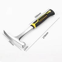 High Carbon Steel Geological Hammer Brushed Finish Outdoor Exploration Rock Pick Hammer Mine Exploration Heavy Duty