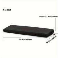 61/88 Keys Full Cover Electric Piano Keyboard Dust Cover Waterproof Dustp Drawstring Lock Music Keyboard Protector Cover black