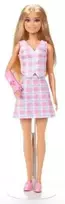 Barbie Barbė - Fashionista lėlė rožinė languota blondinė wCast (JJN56)