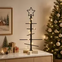 Metalinis Kalėdų medis KUOPIO 60 cm Šilta balta Plienas Juoda