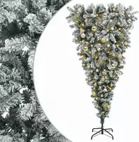 Apverstas dirbtinis Kalėdų eglutė su šakomis 120 cm 150 LED