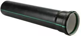Huliot Doo Eur Tylusis kanalizacijos vamzdis Ø32mm - 32x500mm garsą slopinantis kanalizacijos vamzdis su 1 įmova