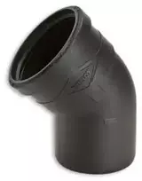 Huliot Doo Eur Tyli apsauginė kanalizacijos alkūnė 32x45° - 32x45° garsą slopinanti kanalizacijos alkūnė