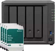 Serveris Synology DS925neo+ 64TB Plus HDD NAS-Bundle NAS inkl. 4x 16TB Synology Plus HDD 3.5 col. SATA