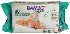 Abena Šlapiosios servetėlės, Bambo Nature, itin minkštos, 80 vnt.