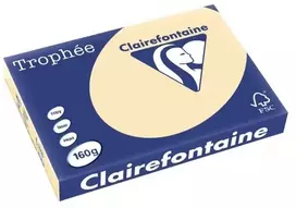 Spalvotas popierius, Clairefontaine Trophée, A3, 160 g/m2, geltonai ruda, pakuotė su 250 vnt.