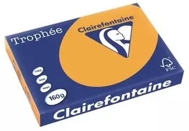 Spalvotas spausdintuvo popierius, Clairefontaine Trophée, A3, 160 g/m2, oranžinis
