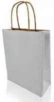 Nešiojama rankinė, Bong, maža, 240 x 185 x 80 mm, balta, pakuotė po 275 vnt.