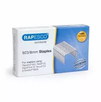 Rapesco 1236, segtukų pakuotė, 8 mm, 1000 segtukų, plienas, aliuminis, 71 g