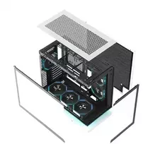 DarkFlash F1 ATX Computer Case + 6 Fans (Baltas)