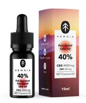 Hemnia viso spektro skausmui malšinti skirtas CBG aliejus, 40 % CBG + 5 % CBD – 4000 mg, 10 ml