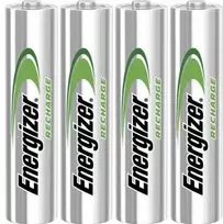 Energizer Recharge Universal, įkraunama baterija, AAA, šarminė, 4 vnt., 500 mAh, žalia, sidabrinė