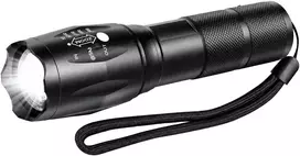 Realne Ceny Krzysztof Alchimionek Taktinis LED žibintuvėlis T6 atsparus vandeniui karinis 10W 200Lm galingas Zoom 300m