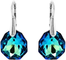 Diamond Sky Jewelry Sidabriniai auskarai „Frozen Edges (Bermuda Mėlyna)“ su Swarovski® kristalais