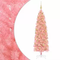 Dirbtinė siaura kalėdinė eglutė su žaisliuku 240 cm 300 LED