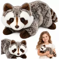Lean Toys Pliušinis meškėnas maskotė glėbesčiavimui gyvūnėlis ruda kamuolys 41 cm