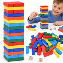 Jokomisiada JENGA wobbly tower arcade game - wooden blocks ZA6636