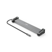 Hama Connect2Office Basic, USB-C Hub, 9 ports, 100 W, gray - Notebook dock