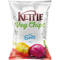 KETTLE jūros druskos daržovių traškučiai 100g
