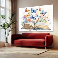 Drugelių ir Knygų Fotografijos Fonas, 51 colių * 59 colių / 130 cm * 150 cm
