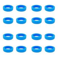 16 dalių silikoninių lagamino ratų dangčių rinkinys,  Blue 16 Pack
