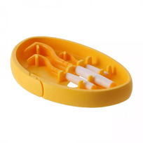 Tick Twister® Clipbox Trio erkių šalinimo įrankis su raktų pakabuku, geltonas, 3 vnt.