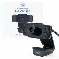 PNI CW1850 „Full HD“ internetinė kamera, USB jungtis, tvirtinimo spaustukas, integruotas mikrofonas