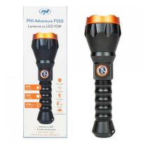 PNI Adventure F550 Crystal LED žibintuvėlis, 10W, aliuminis, 500lm, iki 700m, IPX6, 4000mAh baterija komplekte, USB Type-C įkrovimas