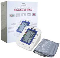 Elektroninis žastinis kraujospūdžio matuoklis SilverCloud MB23 su LCD ekranu, balso įspėjimo funkcija, širdies ritmo rodmenimis, manžete 22-36cm