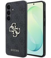 Pilkas dėklas Samsung Galaxy S26 FE telefonui "Guess PU 4G Metal Logo Case"
