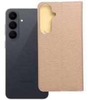Auksinės spalvos atverčiamas dėklas Samsung Galaxy S26 FE telefonui "Luna Book"